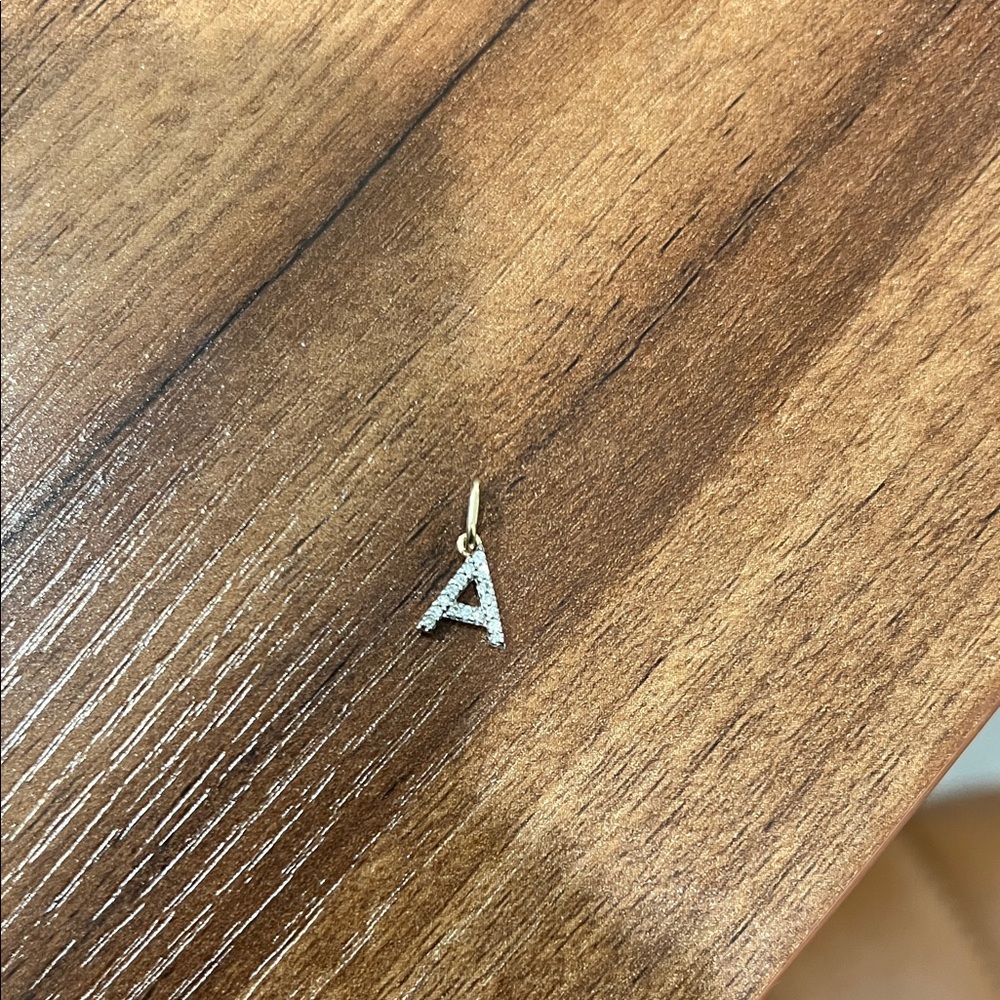 Gold and Diamond Initial Pendant